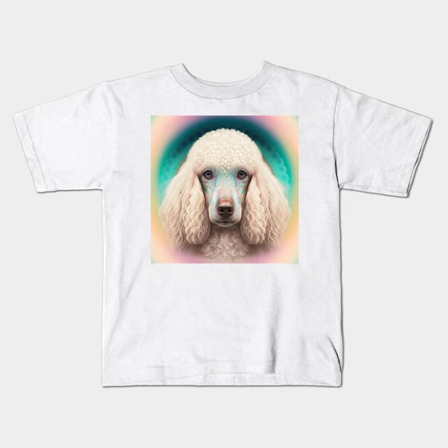 A Fractal Design of A Standard Poodle Kids T-Shirt by daniel4510